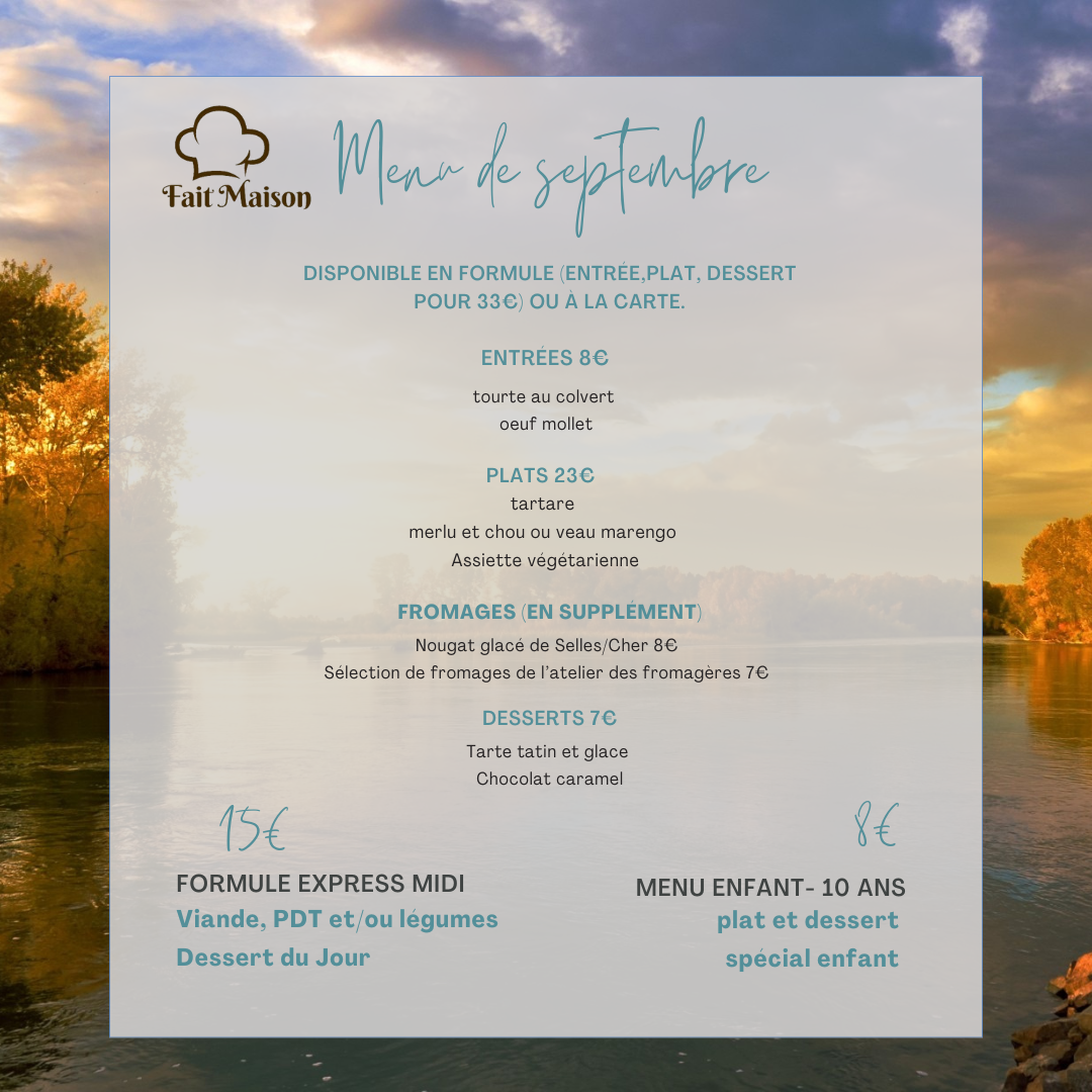 Menu de septembre