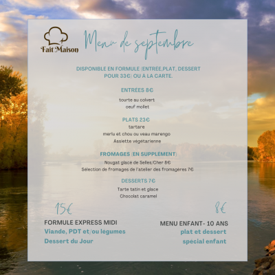 Menu de septembre